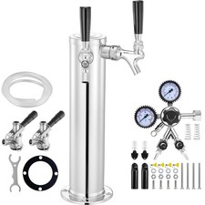 Dual Taps Kegerator Tower Kit Kegerator Beer Tower & S-System Keg Coupler