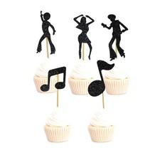  30 Pcs Party Supplies Music Cake Topper Picks Decorative Toppers
