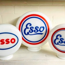 Esso Script 12" Large Gas Petrol Pump Globe, Petrol Memorabilia