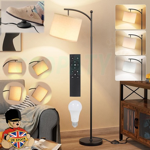 Floor lamp with bulb - with, linen