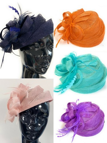 Sinamay fascinator pillbox hat - sinamay,