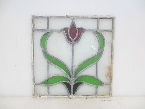 Antique stained glass window - stained,