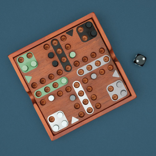 Deluxe wooden ludo board - deluxe,