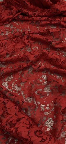 Red floral guipure - floral,