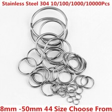  Stainless Steel Split Rings Key Ring  Keyrings Keychain 10 - 10000Pcs 