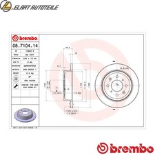 2x BRAKE DISCS 08.7104.14 FOR