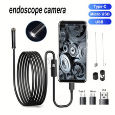 USB Type C Endoscope Borescope Snake Inspection Camera 3 in 1 for Phone Android