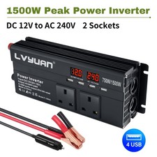 750W/1500W Power Inverter 12V