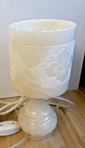 Vintage alabaster onyx lamp - onyx, &