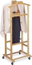 Bamboo Valet Stand on Castors