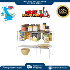 Expandable Kitchen Free Standing Shelving Units Pantries  Cabinets Set of 2