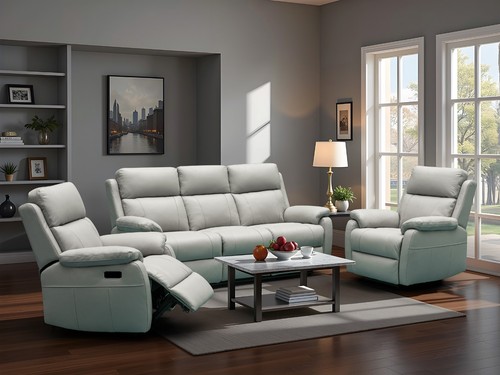 Grey italian leather - italian,