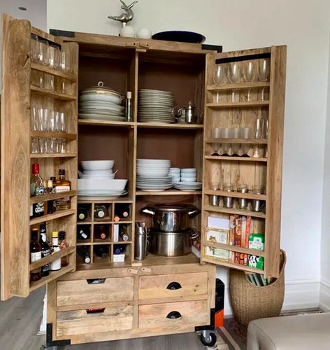 Rustic larder cabinet - cabinet, on