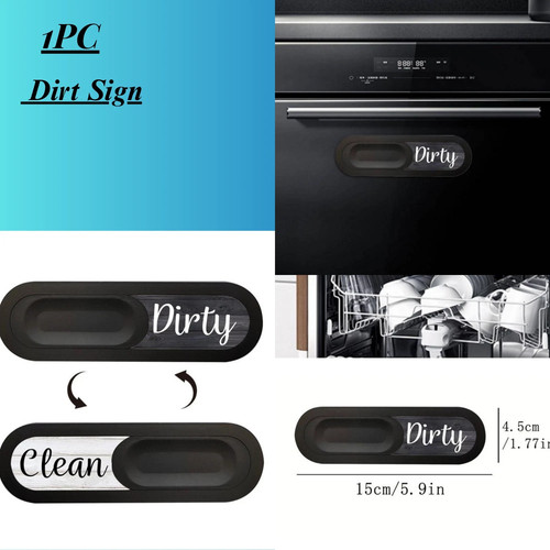 Clean dirty dishwasher magnet - clean,
