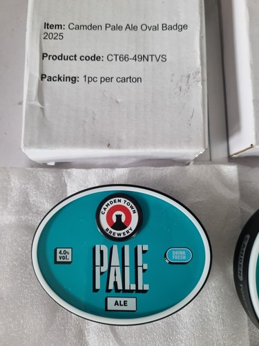 Camden pale ale oval pump - camden,