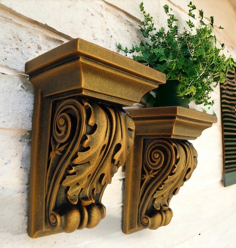 Pair oak leaf - oak, corbels