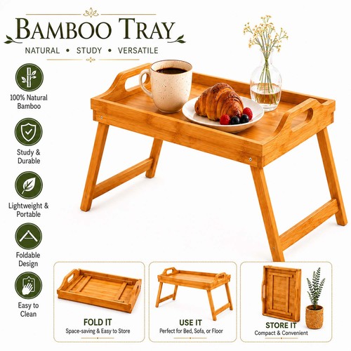 Foldable bamboo laptop table - laptop,
