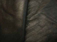 Jet Black Smooth Soft leather 1.2mm 7" x 15" BK403