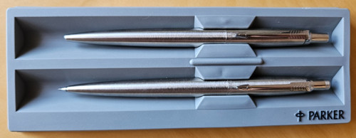 Stainless steel jotter - steel, parker