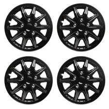 Top Tech Revolution 15” Wheel Trims – Gloss Black – Set of 4 – Universal Fit