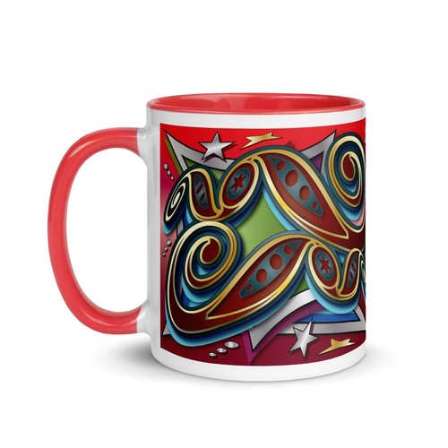 Fairground scrolls artwork mug - artwork,