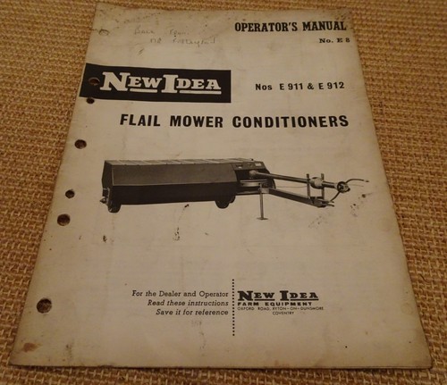 New idea flail - new, mower