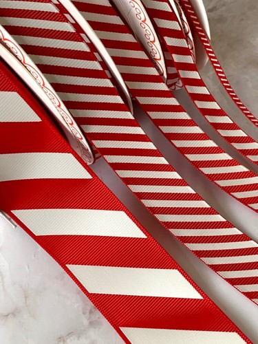 Red white candy stripe - red,