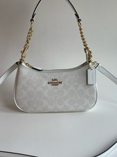 COACH Teri 2Way CA548 Shoulder Bag Signature Coated Canvas White outlet