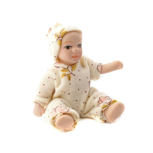 Dolls house baby doll dressed - dolls,