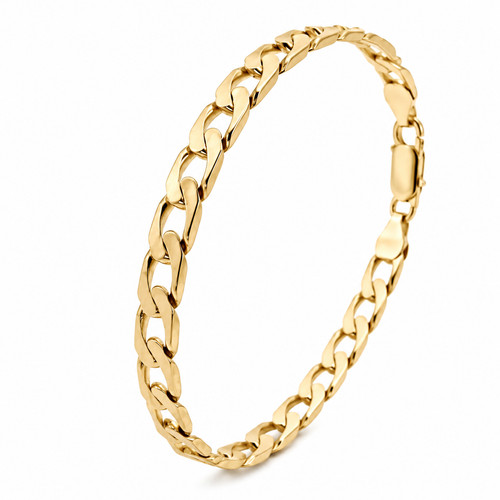 Gold curb bracelet - curb, 9ct