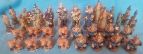 Fantasy chess pieces complete - fantasy,