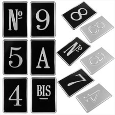 5x7 Black & Silver Pressed Metal Doors Garages Sheds House & Gate Numbers Plates