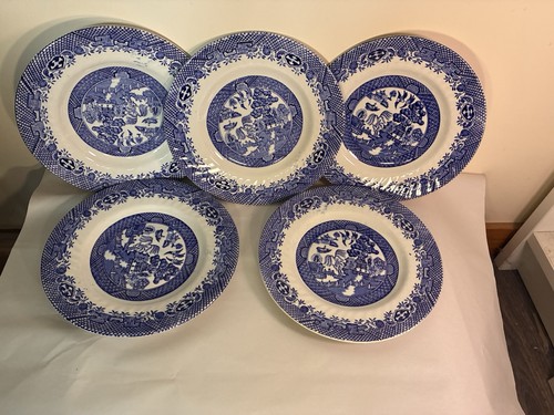 Blue willows plates 5cm - plates, 17.5cm