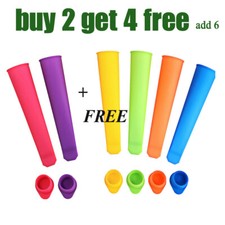 Silicone Pop Up Ice Lolly Cream Popsicle Mould Molds Frozen DIY Maker UK