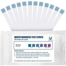 TOTAL WATER HARDNESS TEST STRIPS x 20 - FAST & ACCURATE WATER HARDNESS TEST KIT