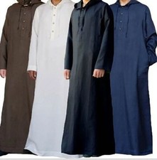 Islam Men Thobe Robe Thoub Jubba Dishdasha Muslim Arab Abaya Kaftan Dress