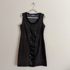 Simply Vera Wang Sleeveless Sequined Dress Black Women’s Plus Size 16