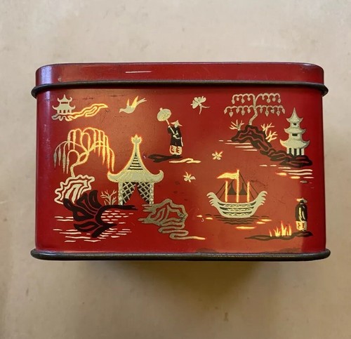 Vintage tin tea - vintage,