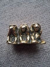 Vintage Brass Three Wise
