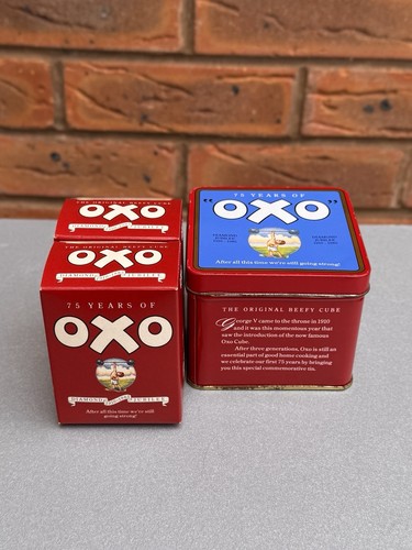 Vintage oxo cube tin - tin, diamond