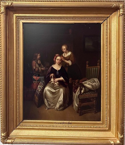 After caspar netscher lady - after, at
