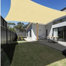 Square Patio Sun Shade Sail In CREAM Brand New