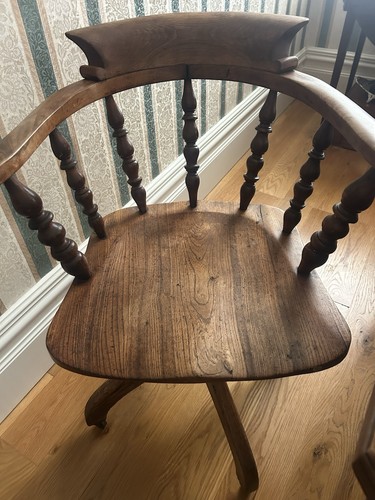 Vintage wooden swivel desk - vintage,