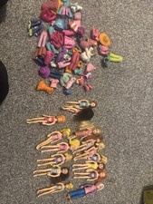 Vintage Polly Pocket figures bundle, Dolls and accessories with Carry Bag