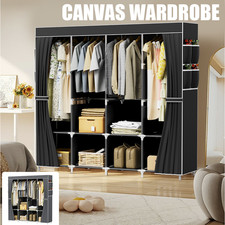 Large Fabric Canvas Wardrobe