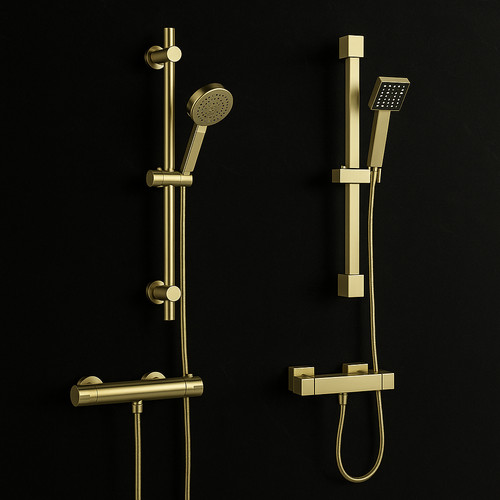 Brushed brass thermostatic - brass,