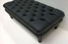 Leather Chesterfield Footstool