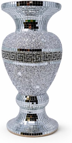 Luxury silver mosaic mirror - luxury,