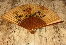 Large Vintage  hand Fan 33cm 