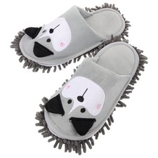  1 Pair Mop Slippers Floor Cleaning Mop Slippers Chenille Detachable Shoes Cute